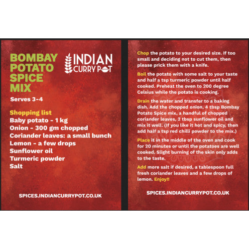 Recipe for Bombay Potatoes